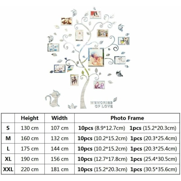 IC Helsvart Medium Katttree 3D Akryl Stereoskopisk Sovrum, Vardagsrum, Barnrum, Plantskola, Lobby, Barnkammare, Present