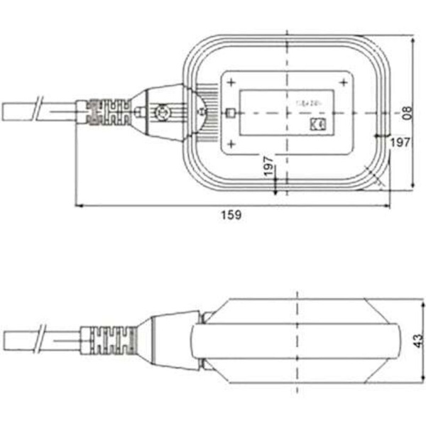 Flydekontakt 10m 250V 16A til dykpumpe