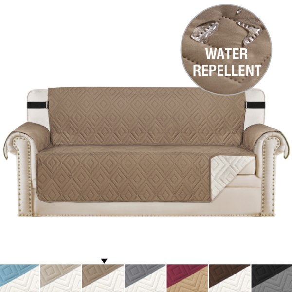 IC Vattentätt och halkfritt soffskydd med elastiska band Tvättbart soffskydd Gråbrun Hölje till enkel soffa