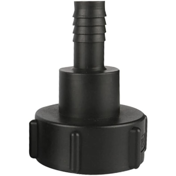 IBC-säiliön letkusovitin 60 mm karkeakierteinen, sopii puutarhaletkulle 20 mm