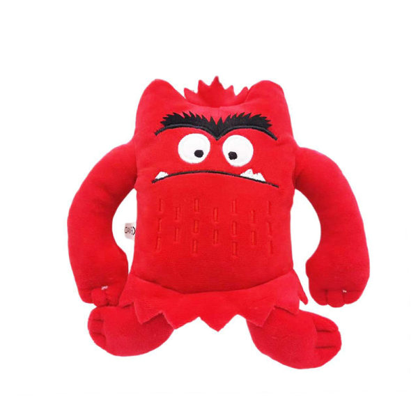 IC My Emotion Monster Plyschleksak Färgen Monster Plyschdocka Barn Red