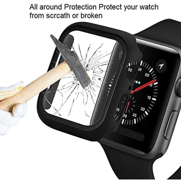 Apple Watch ScreenProtector, hårt PC- case med HD Clear Tempered IC