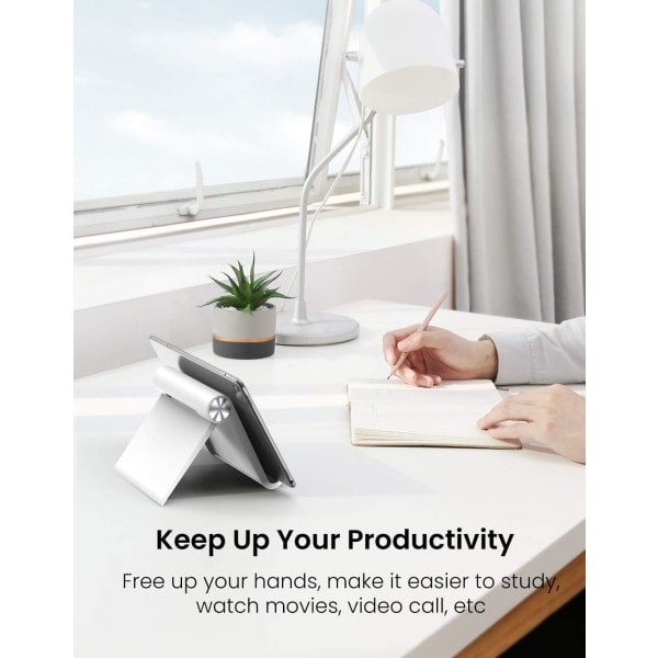 IG Tablet Holder Justerbar Bærbar Bordholder Dock White