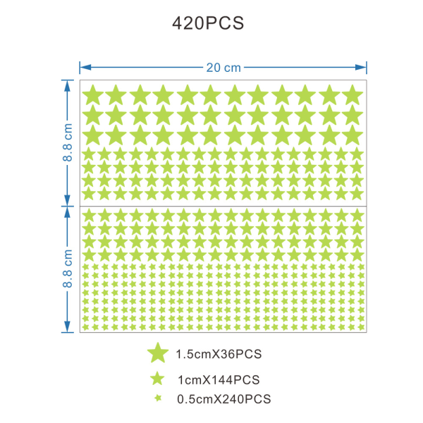 IC 420 Stjerner I Mørket Takdekaler for Gutter Voksne Jenter Realistiske, Stjerner I Mørket Veggdekaler