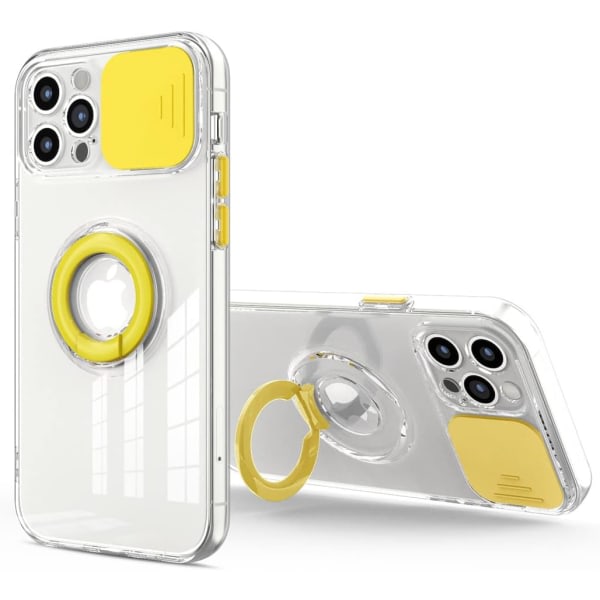 IC Kompatibel med iPhone 12 - case med ringhållare för flickor för kvinnor, klar silikon Stötsäker mjuk TPU - case cover iPhone 12 6,1 tum