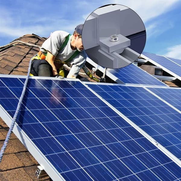 6 st Solpanel Monteringsfästen, Z Typ Sidotryck PV Fästen, Höjd 30mm