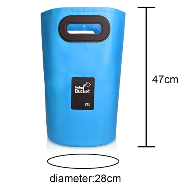IC Bærbar sammenleggbar bøtte - Perfekt for camping, reiser, 20L