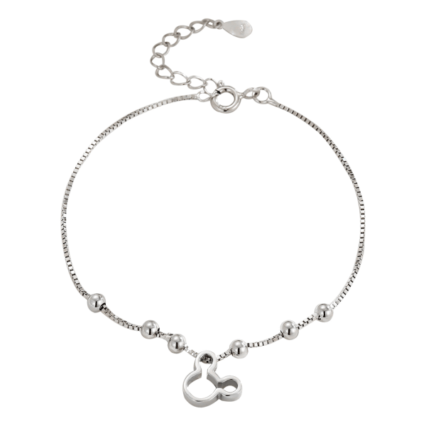 IC 925 Sølv Mickey Damarmbånd, søtt design boudoirarmbånd