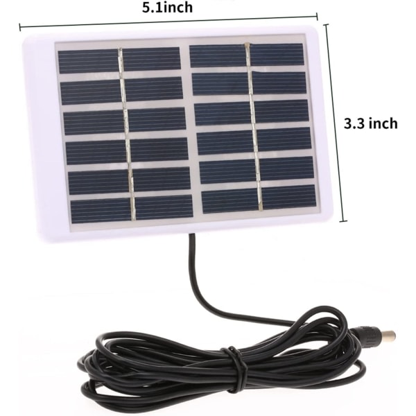 IC CNE Solpanel 1,2W 6V med batterilader