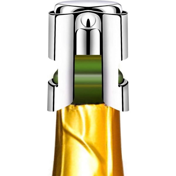 IC Champagnepropper, 3 stk vinflaskpropper i rustfritt stål