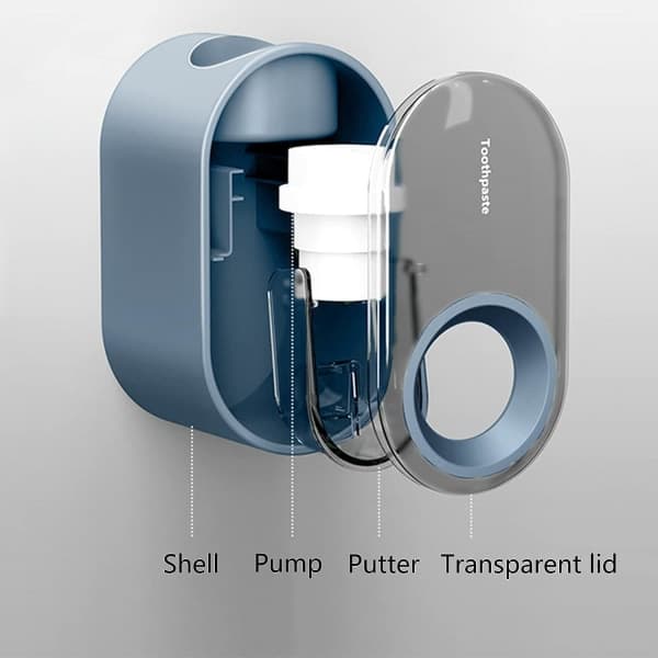 2-pack automatisk tandkrämsdispenser, väggmonterad handsfree