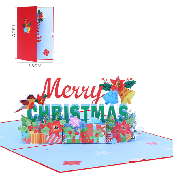 IC 10st 3D god jul gratulationskort Träd rådjur presentförpackning Pa