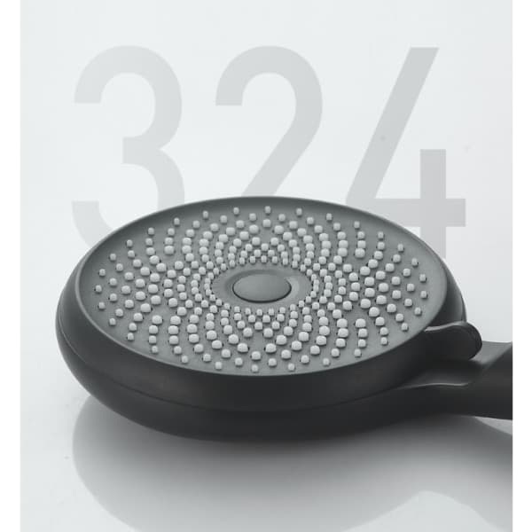 IC Brusestimulator Duschhoved Home Starry Night Bærbar silikonehoved (sort hoved + sort slange + base)