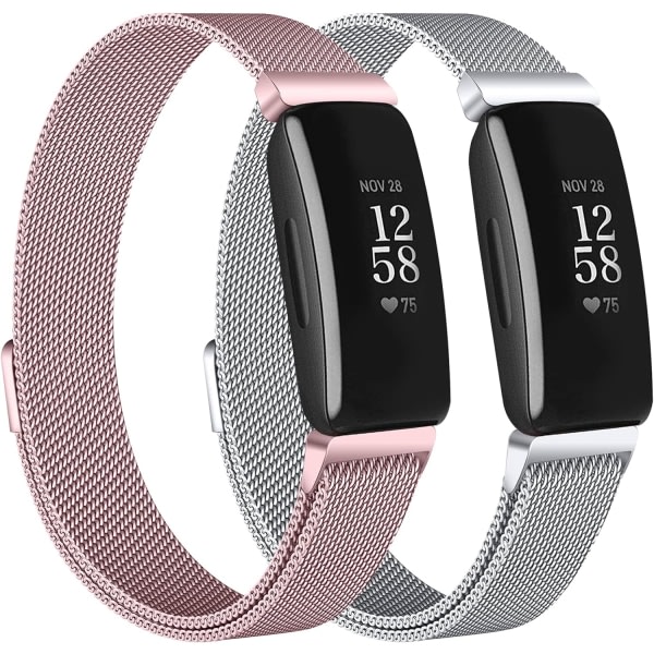IG Smart klokke for kvinner, 1,69" pekskjerm Fitness Tracker Silver/Rose Pink