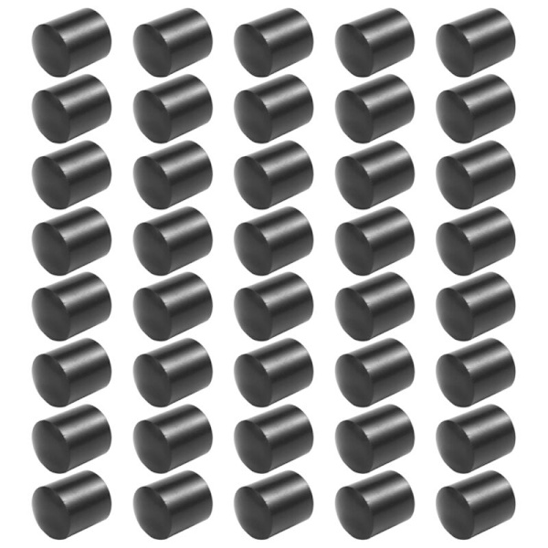 40 stk. sorte rørgummihætter 10 mm ender