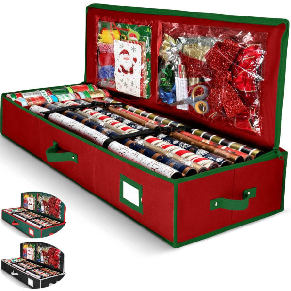 Premium Gavepapir Organizer, Julepapir Oppbevaringspose