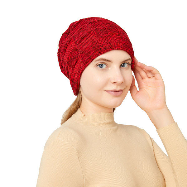 IC 2 stk Strikket lue med øreklaffer i fleece