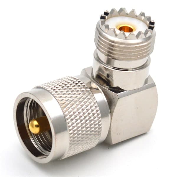 IC 1 stk UHF SO239 hunstik til UHF PL259 hanstik ret vinkel R