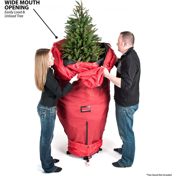 IC [Röd upprättstående förvaringsväska för träd] - 9 jalkaa julgransförvaring B