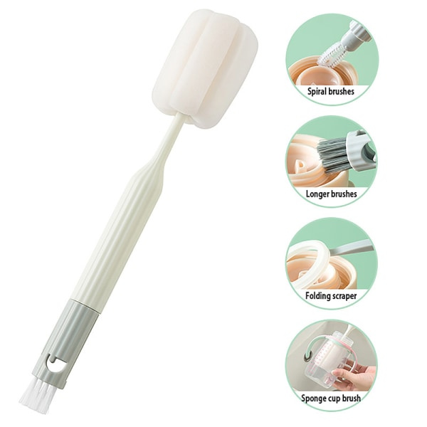 IC 4-in-1 piirretty pulloharja Pitkä kahva koti monitoiminen Cu White