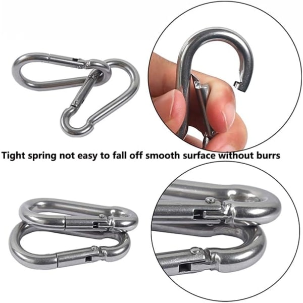 IC 6st M5 Karbinhakar Karbinhake Caribeaner Clip, Stor Aluminium D-Ring Form Carabeaner