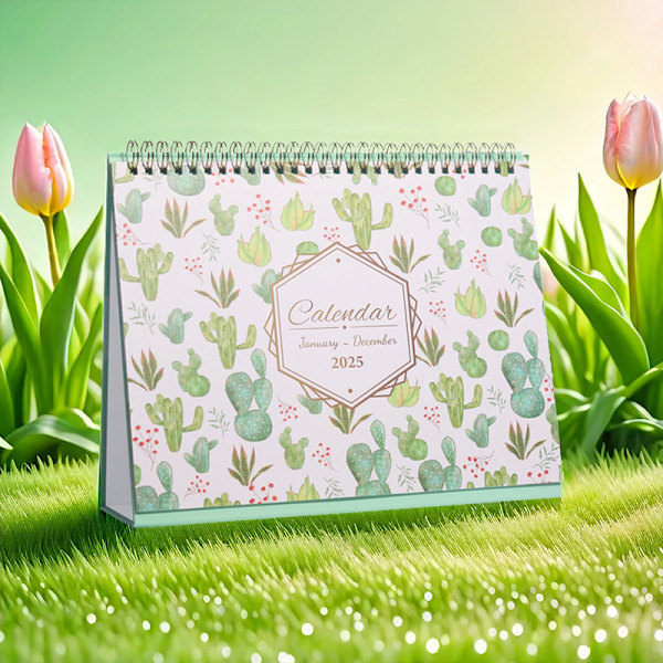 2025 Amazon Engelsk version skrivbords kalender stans kort kalender studie plan skrivbords kalender Model A (2025)