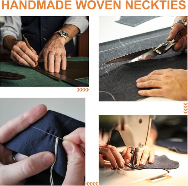 Klassiske ensfarvede satin slips til mænd - Premium slips i ren farve til mænd - Formelle sorte slips til mænd - Business bryllupsfest arbejde slips 8cm Orange-Polyester Thread