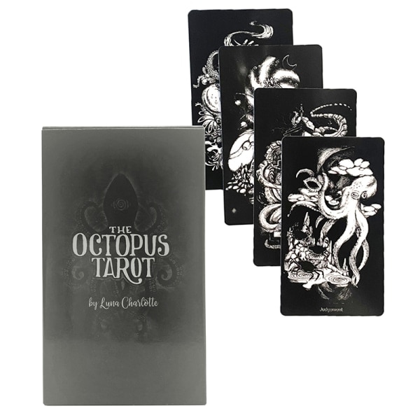 IC Blæksprutte Tarot Kort Spådom Skæbne Divination Dæk Familie Par Sort én størrelse