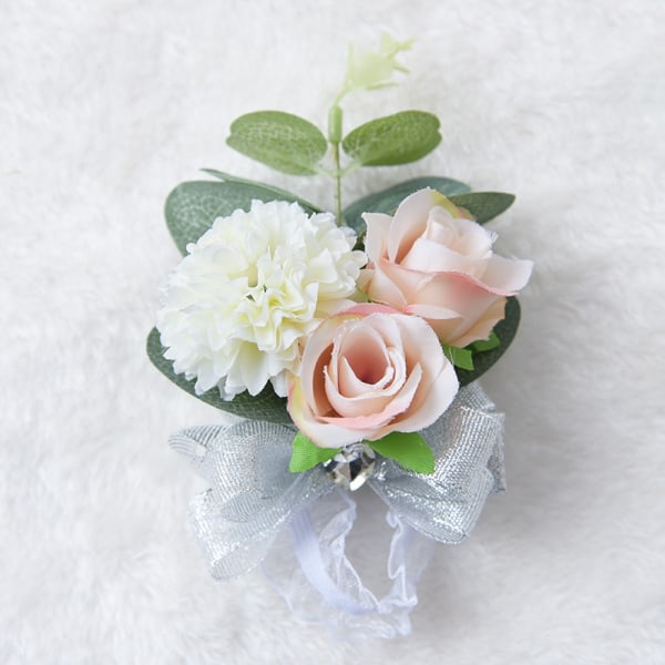 IC Bröllop Brudtärna Handledsblomma Corsage Bröllopsplanerare Handleds Corsage Handblomma, paket med 6