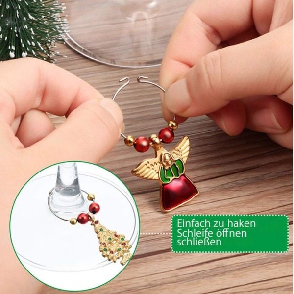 IC NOE 12 kpl Viinilasimerkkauksia Ripustimet Esittely Chr