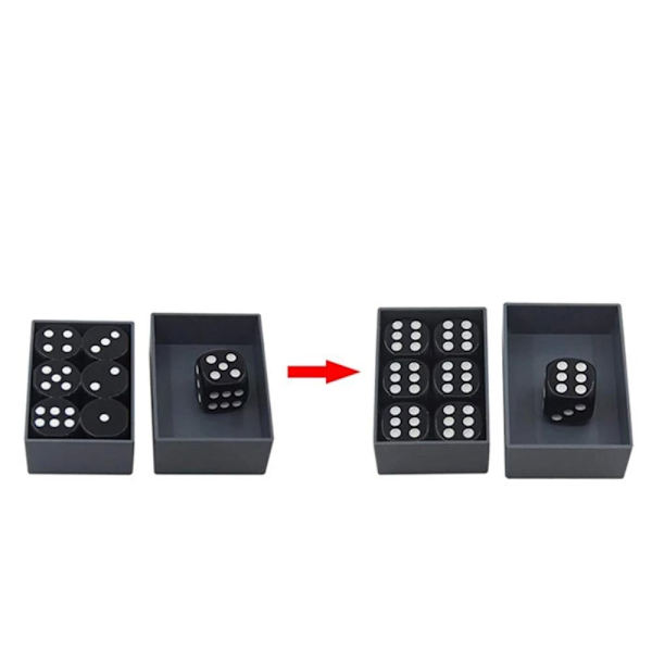 7 stk/kartong Predict Miracle Dice Magic Toy Dice Black
