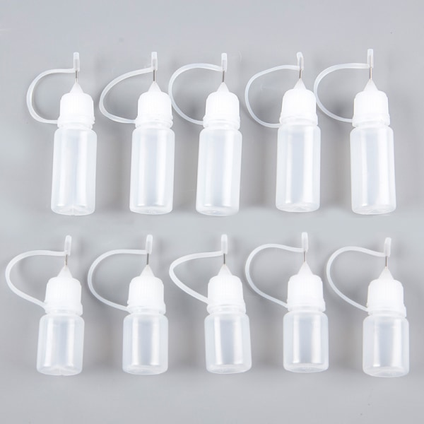 IC 10 st Spetslim 10ml Applikatorflaska Tube Sub-tappning Pinhole 5ML