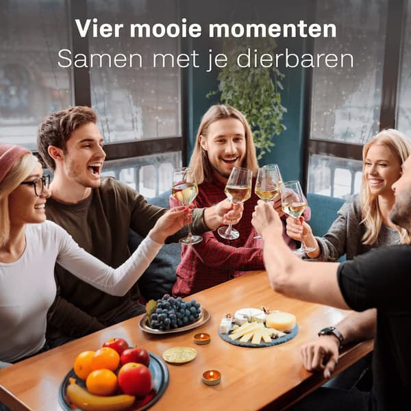 BarDeluxe Vitvinsglas set om 4, handblåst blyfritt kristallglas 420 ml, diskmaskinssäkra, elegant presentförpackning för bar, middag och Chardonnay