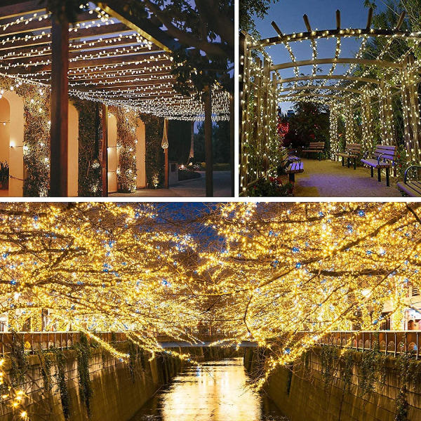 IC 10 metriä 100 LED Gypsophila-juhluvalot pistokkeella (keltainen)