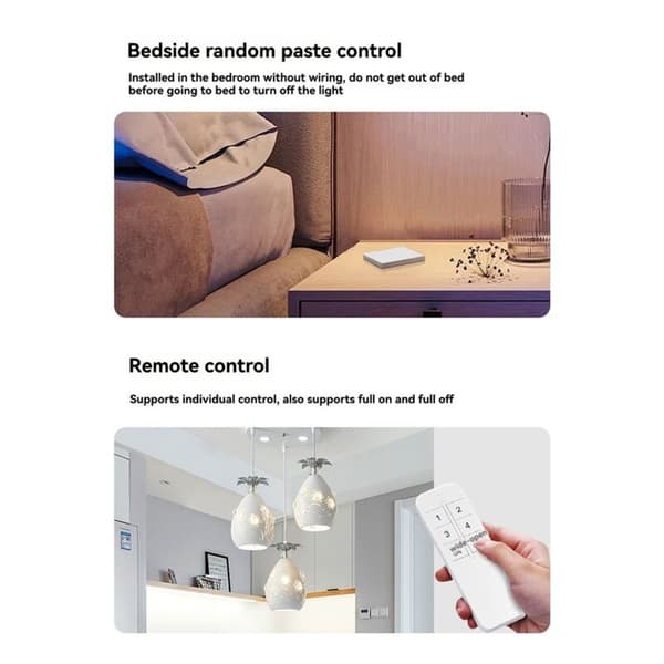Smart Wi-Fi Lampeholder E26/E27 Trådløs Fjernkontroll med App og Timer, Støtter Home og Andre Stemmefunksjoner