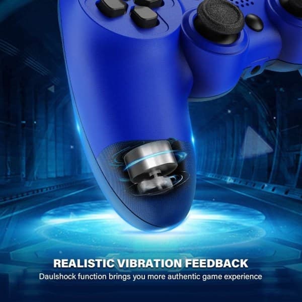 IC PS4 Trådlös Bluetooth Spelkontroll PS4-kontroll med Ljusfält (Guld)