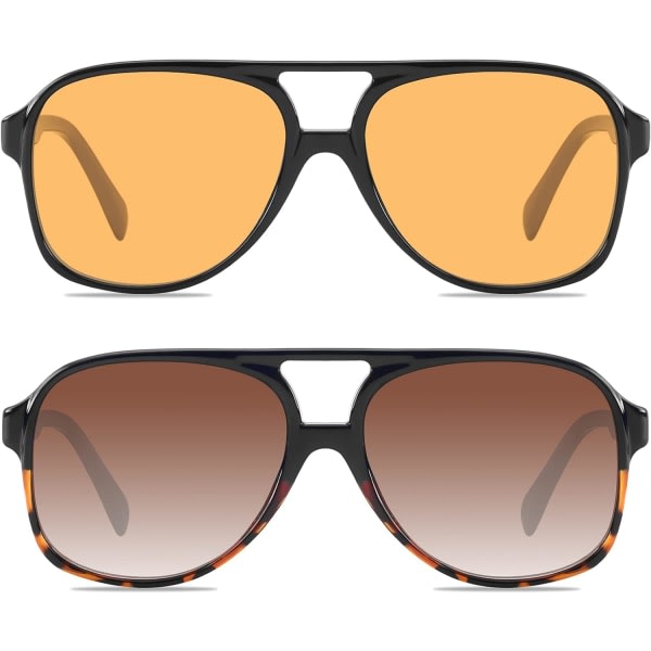 IC Klassinen Vintage Aviator-aurinkolasit naisille ja miehille, suuret kehykset, retro 70-luvun aurinkolasit