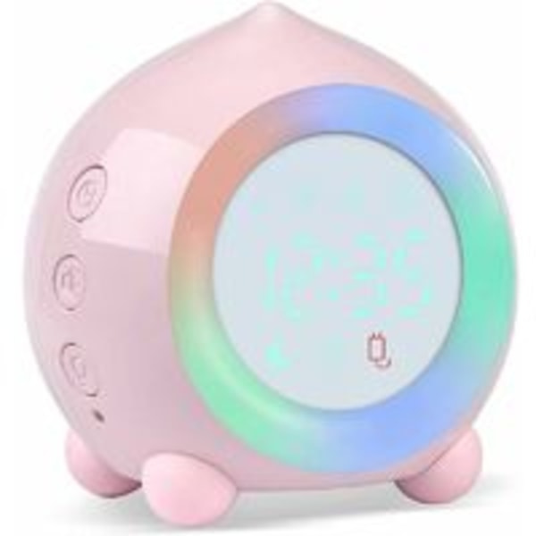 IC Barnväckarklocka Lysande LED-lampa Digital väckarklocka Nattljus Flicka Pojkar Dag Natt Barn Justerbar volym Snooze Väckarklocka E