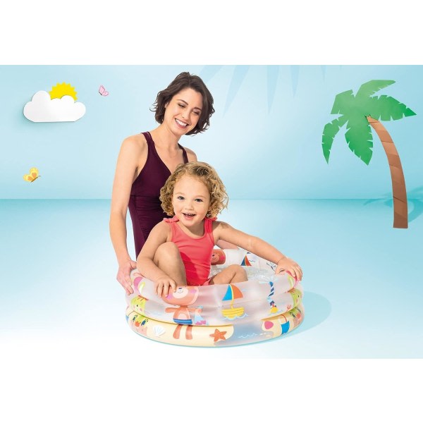 IC Hemma uppblåsbar pool (61x22(cm)) Circular Play Pool Baby och barnbadkar Baby
