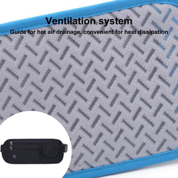 IC Nylon utomhus löpficka multifunktionell resepass svart