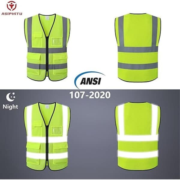 Reflexväst, Byggarbetsplatsväst, Unisex