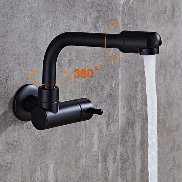 IC Kranar, Enkel Kallkran Mopp Swimming Pool Roterande kranar Tjock Koppar Vattenkran/27Cm