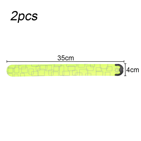 IG LED-armbånd til løbebånd (2-pack), USB-opladningsbart reflekterende grønt