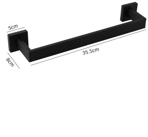 Pyyheteline - musta - 40 - CM - Pyyheteline - kylpyhuone - Pyyhetanko - Suihkuteline - ruostumaton - teräs