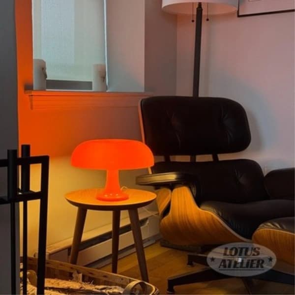 Oransje sopplampe for rom Estetisk moderne belysning for soverom