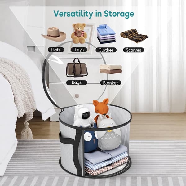 Transparent - hat bag - ladies - Hat storage bag - toy storage - Storage box - hat box - Hat storage box - grey