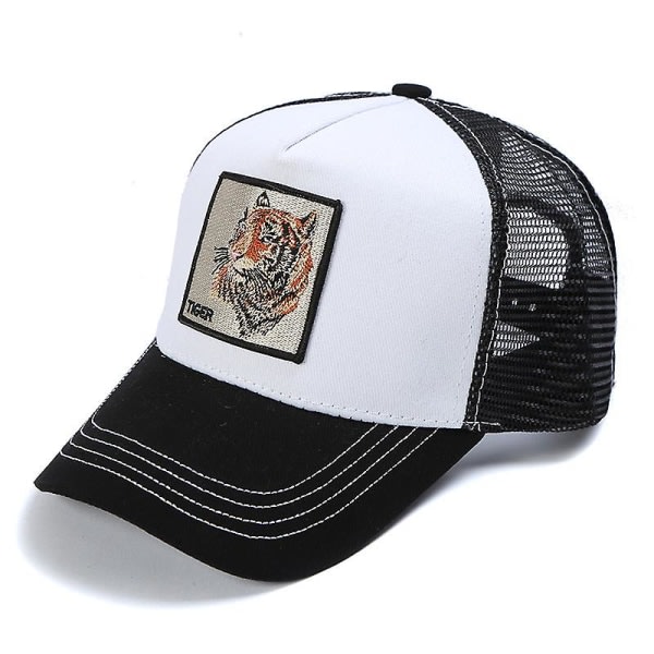 Dyrklistermærke Baseball Mesh Cap Tiger Vinrød + Marinblå