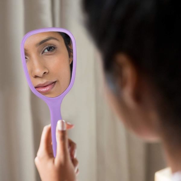 IC Håndholder håndspejle Bulk Kompakt resesminkspegel Håndholder sminkspegel med håndtag Personlig spegel Bärbar