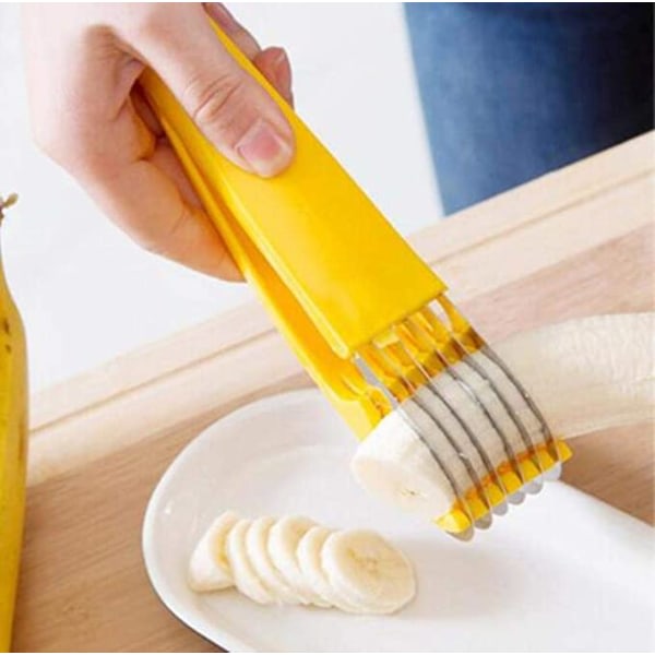 IC Rostfritt Stål Bananfruktskärare Skinkakorvverktyg