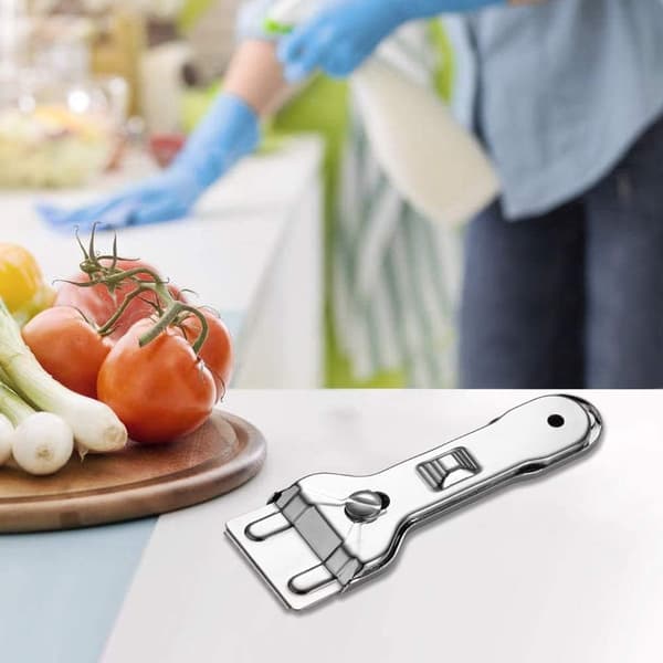 Cleaning Scraper - 5 - Replacement Blades - Scraper - Stainless - Steel - Range Hoods - Ceramic Hob - Suitable - Glass Ceramic - Induction Hobs